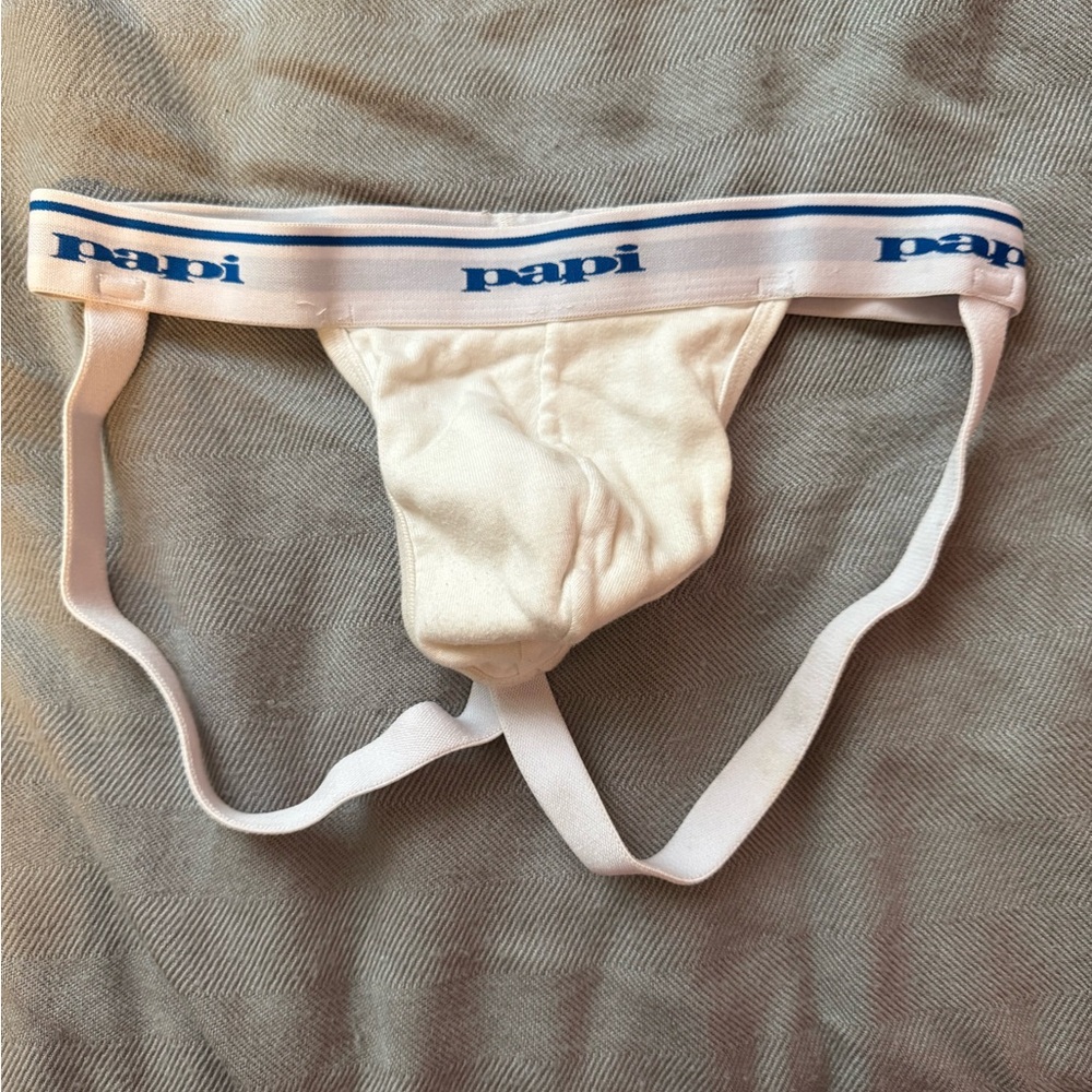 Men's White Jockstrap Underwear